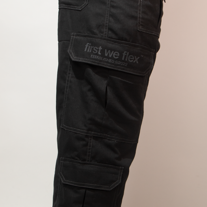 Basic Black Straight-fit Cargos