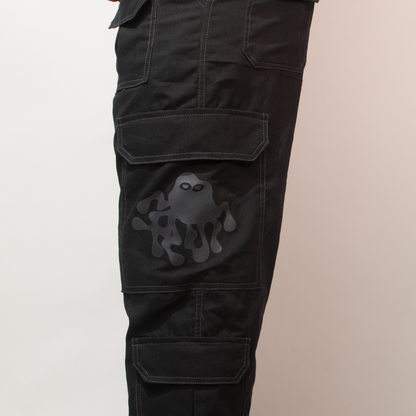 Basic Black Straight-fit Cargos