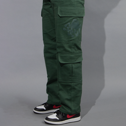 Basic Sacramento Green Straight-fit Cargos