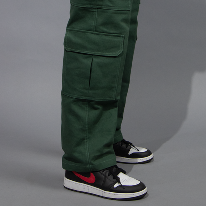 Basic Sacramento Green Straight-fit Cargos