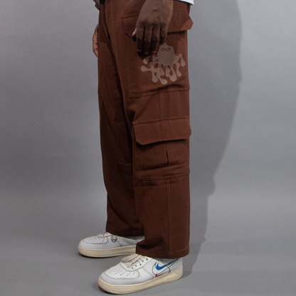 Basic Chocolate Straight-fit Cargos