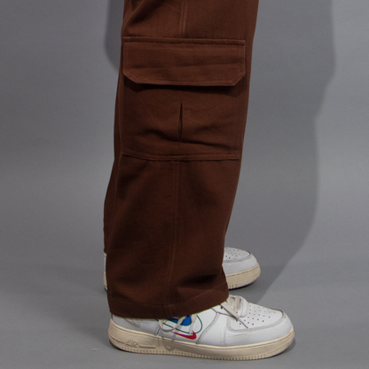 Basic Chocolate Straight-fit Cargos