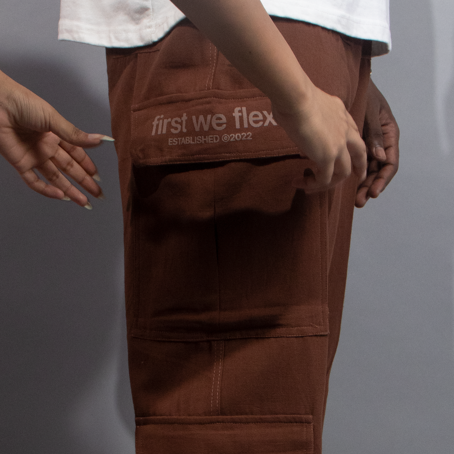 Basic Chocolate Straight-fit Cargos