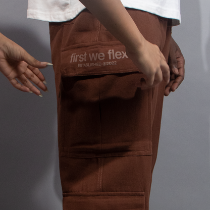 Basic Chocolate Straight-fit Cargos